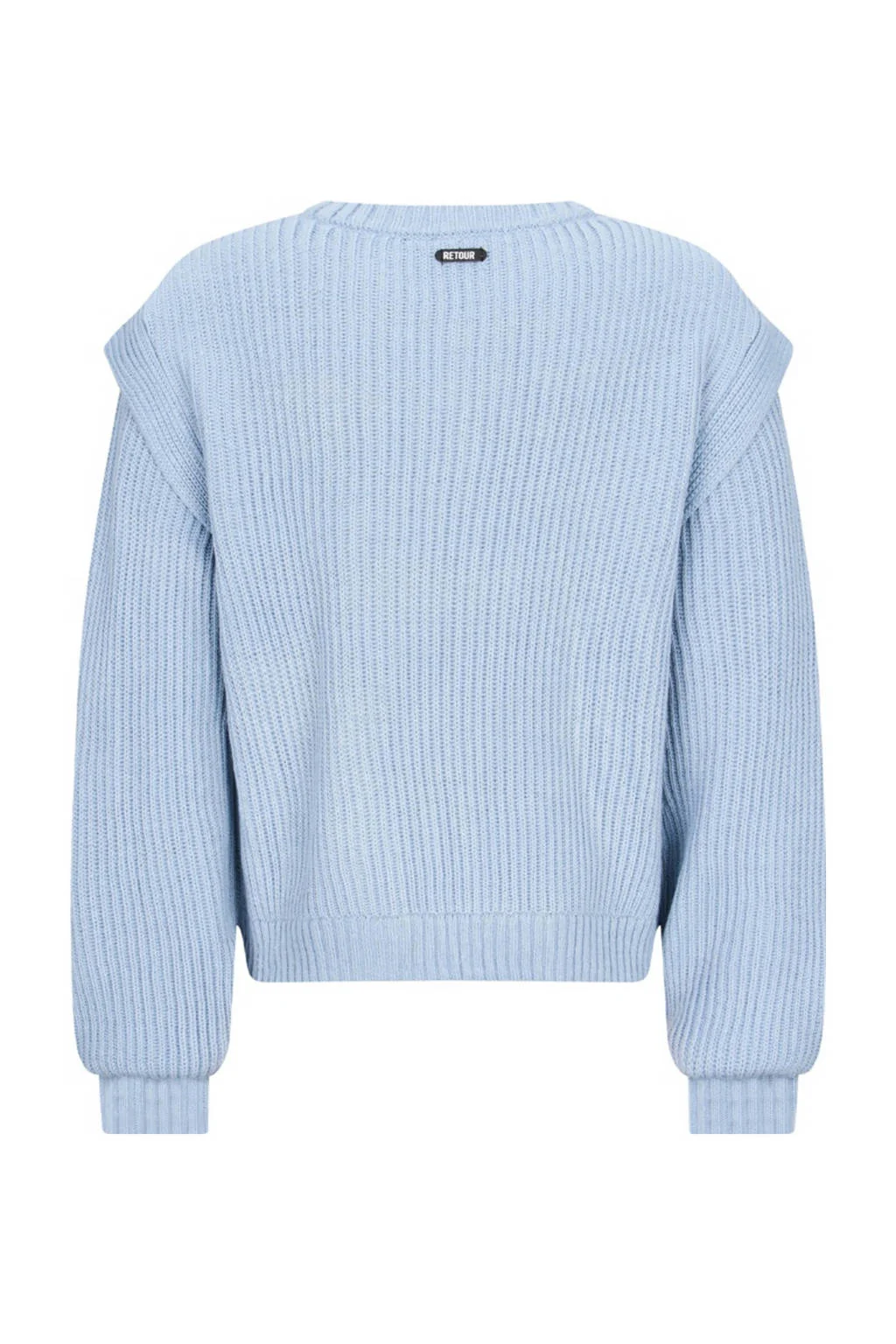 Retour Jeans trui lichtblauw grof gebreid