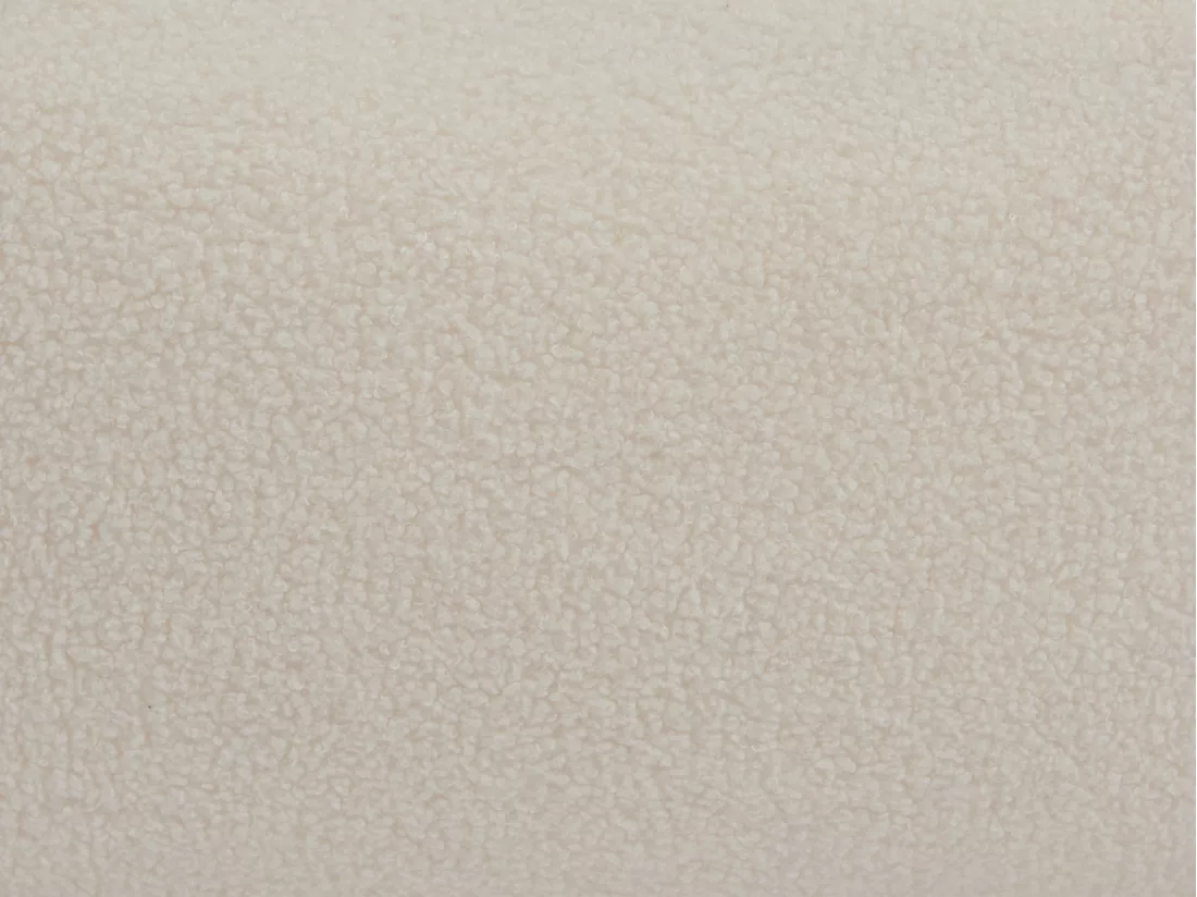 Pouf en tissu bouclette blanc SIRIETO
