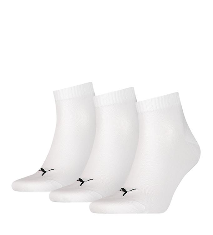 PUMA Unisex Quarter Plain 3P Sokken