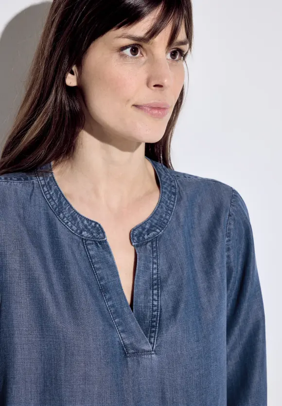 Lyocell Kleid - mid blue wash