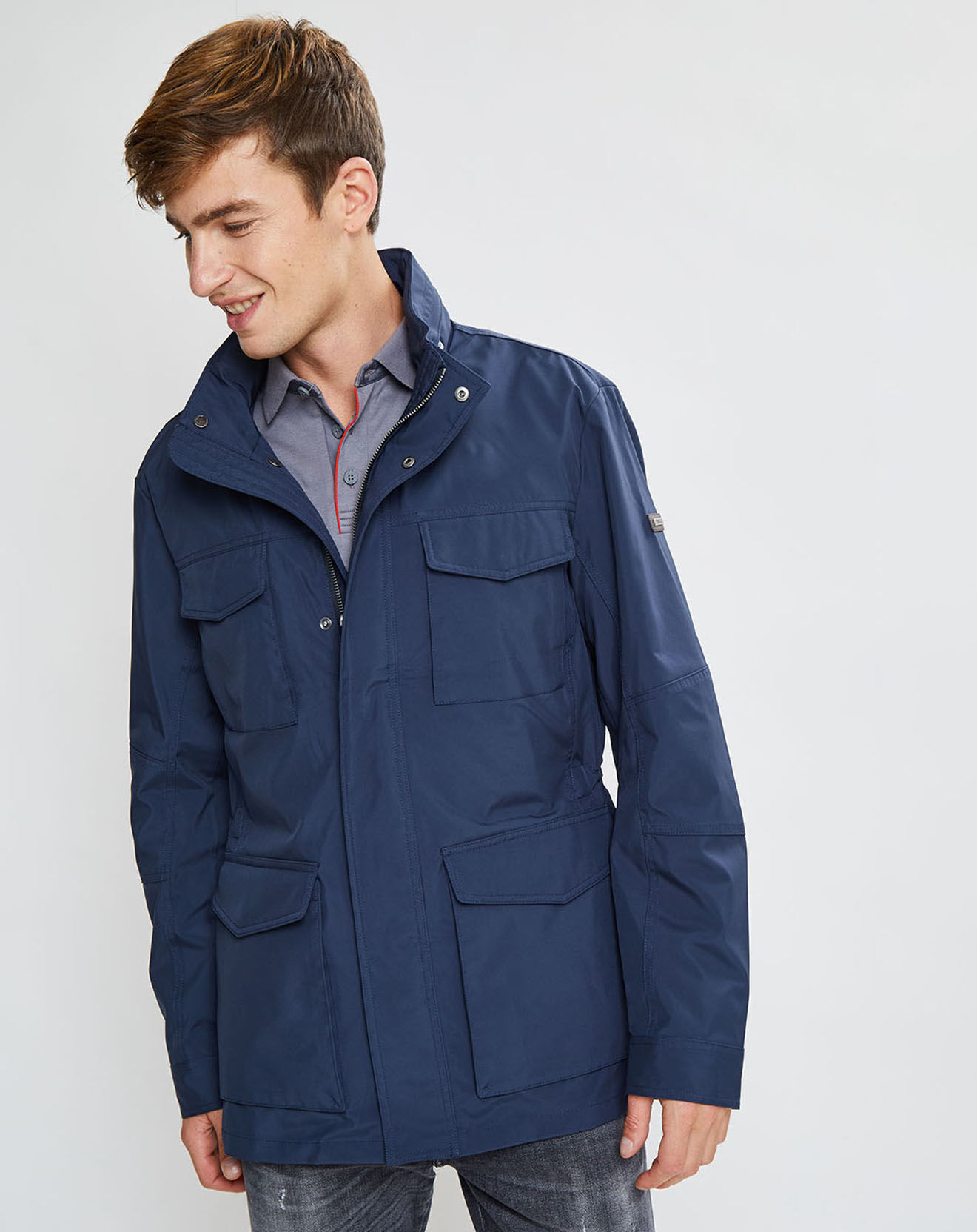Hackett London Parka en Nylon bleue