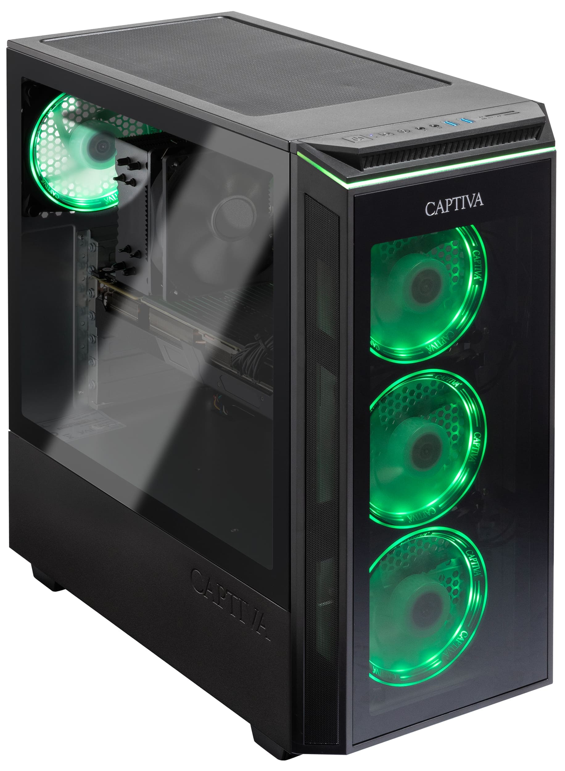 Captiva PC Highend Gaming R76-413 | AMD Ryzen 7 5700X | 64GB DDR4 RAM | NVIDIA RTX 4070 Ti 12GB GDDR6X | SSD 2TB M.2 NVMe | Windows 11 Home