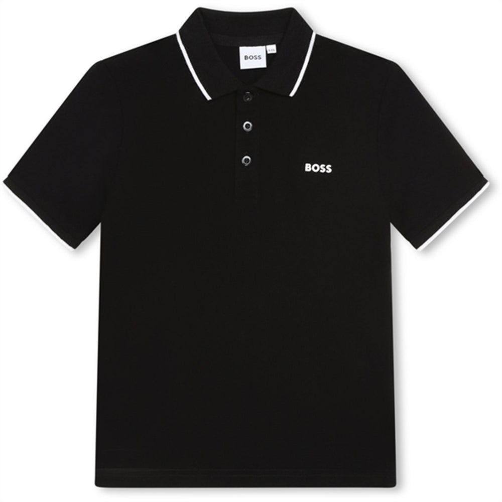 Short Sleeve Polo Black - Hugo Boss → Luksusbaby.dk
