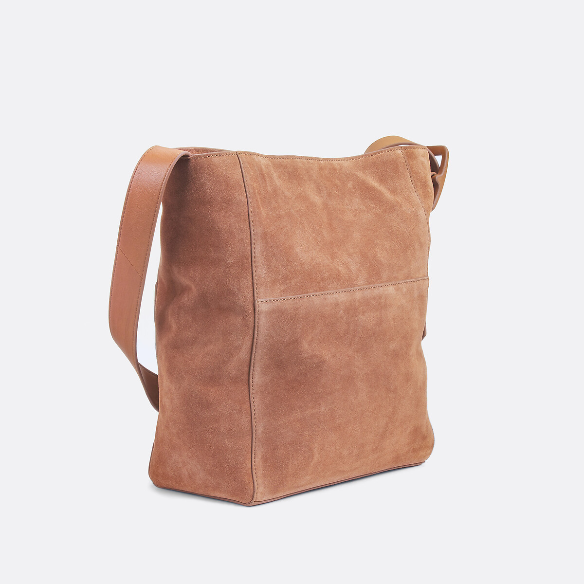 COLEÇÕES LA REDOUTE<br>Bolsa tote de camurça com fivela, Signature