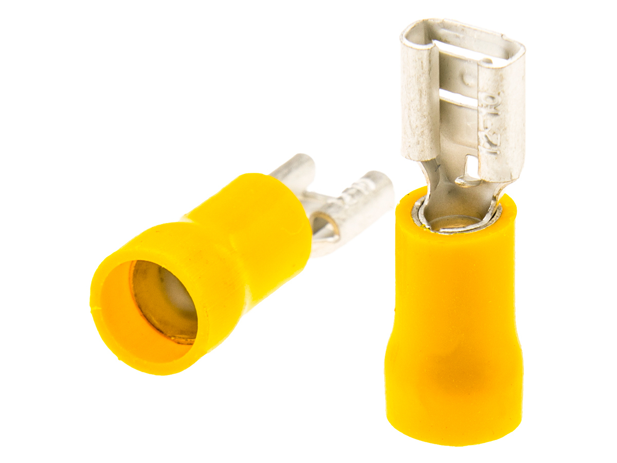 BBA vlakke stekkerhuls female (5x stuks) - yellow