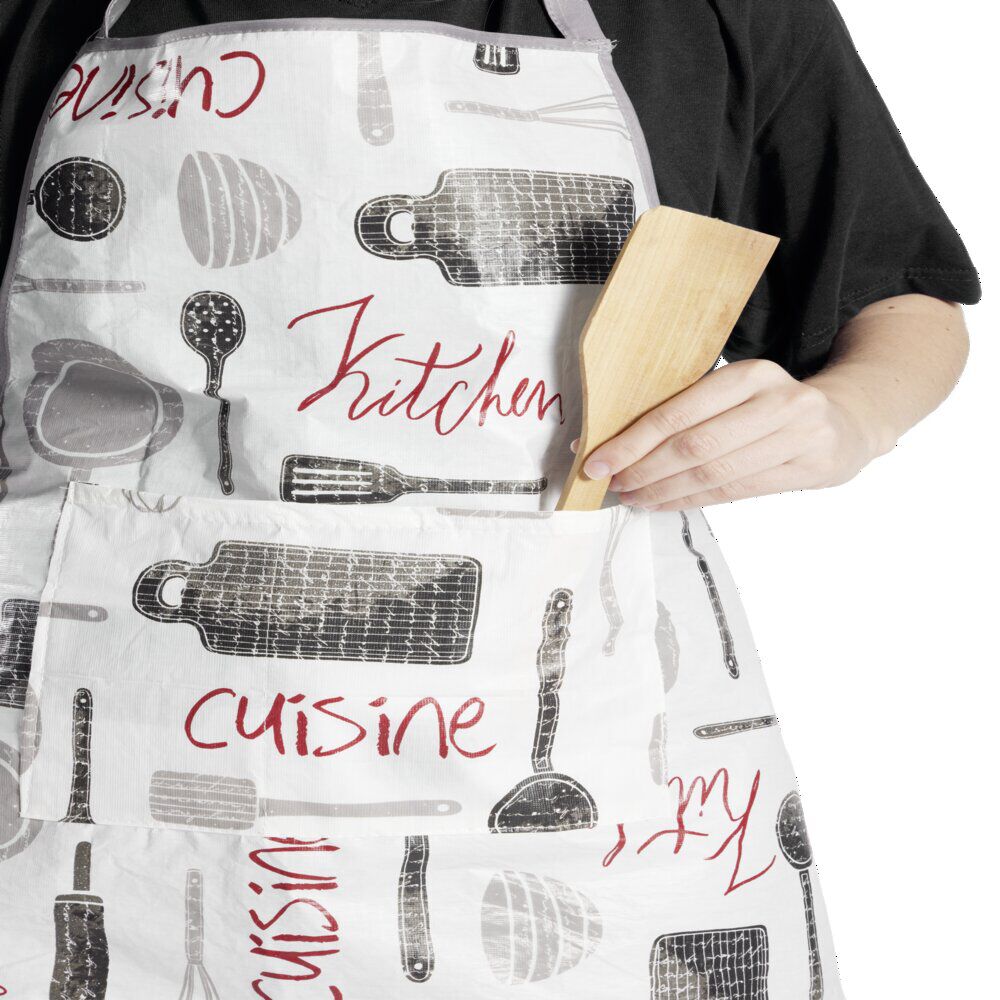 Tablier de cuisine avec inscriptions 72x65cm