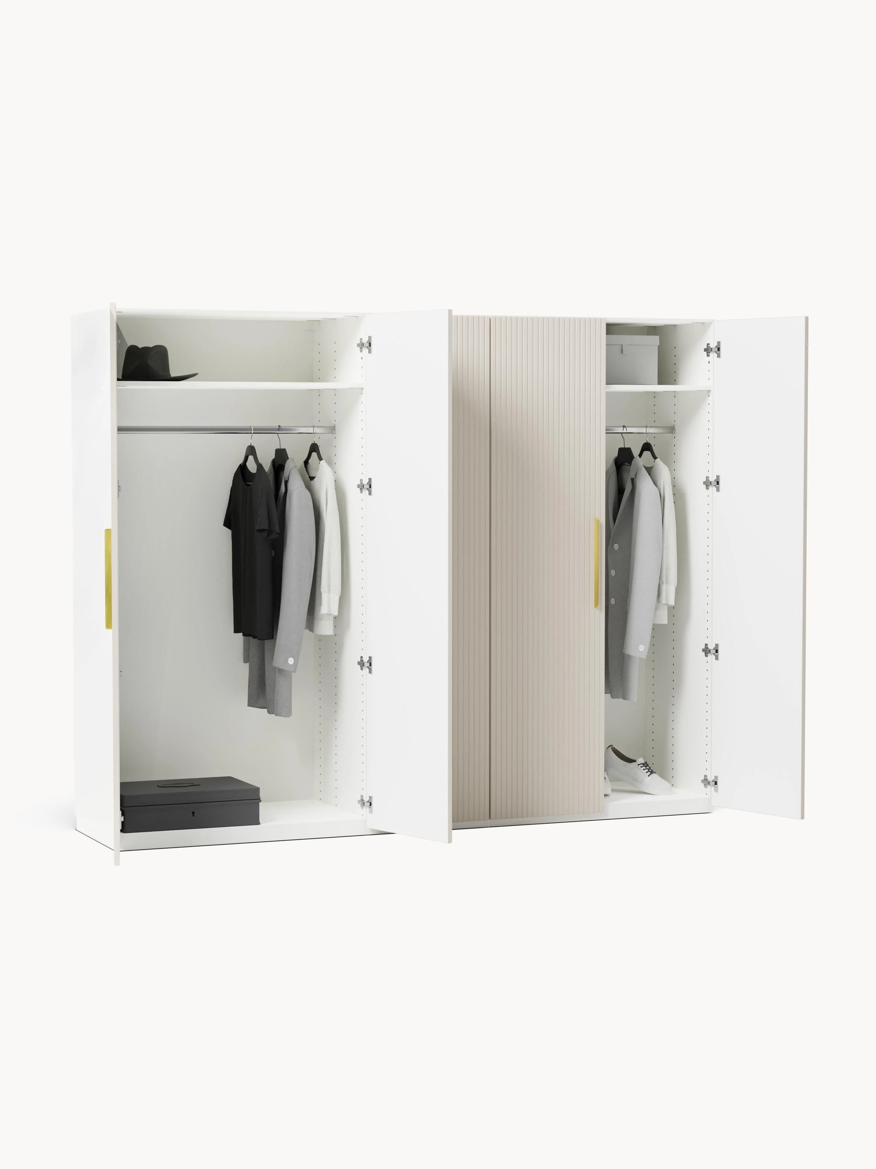 Modulaire draaideurkast Simone, 250 cm breed, diverse varianten