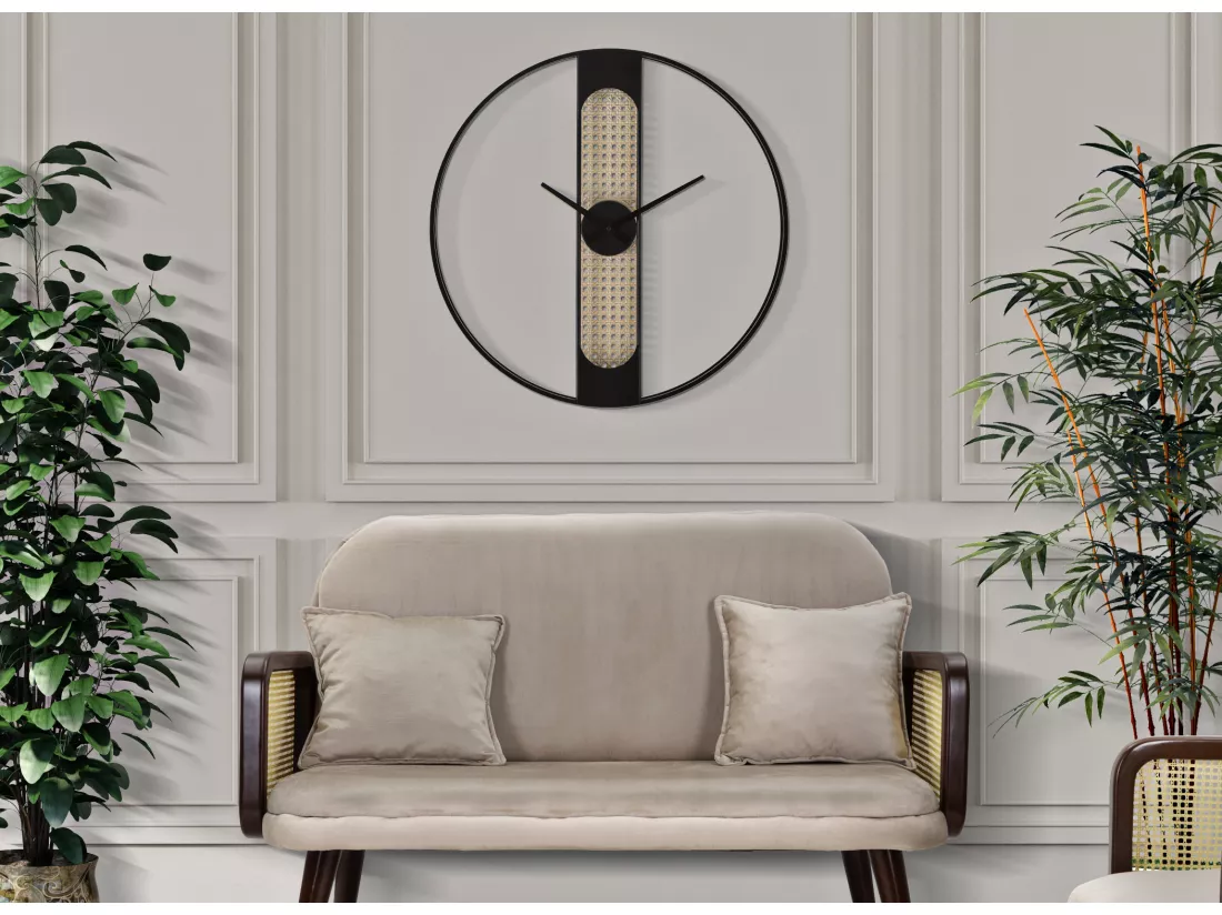 Horloge Murale Rond Ribby - Design Simple avec Motif Central en 