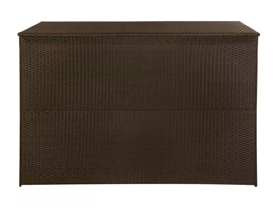 Boîte de stockage de jardin marron 150x100x100cm Résine tressée
