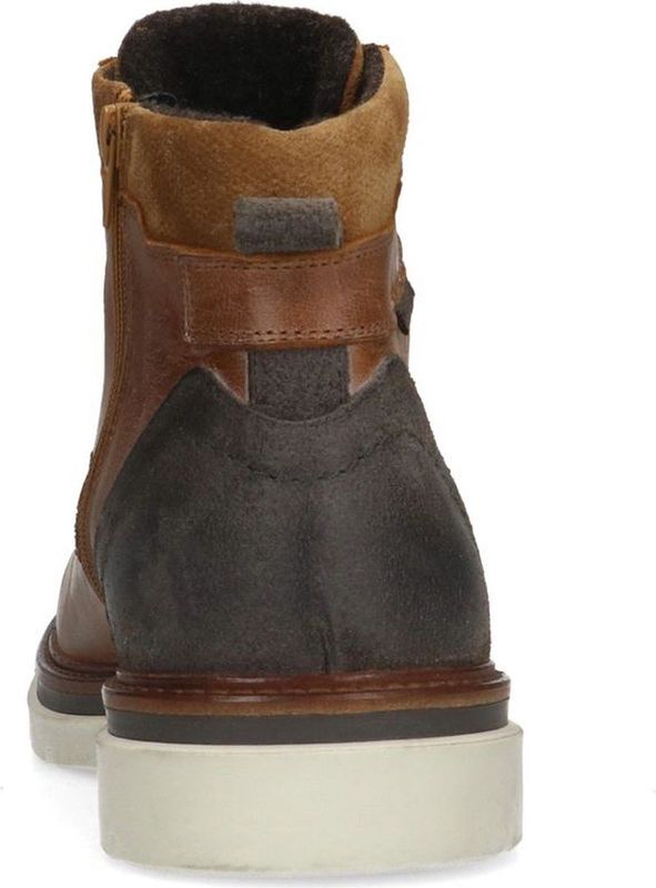 Manfield - Heren - Bruine leren veterboots