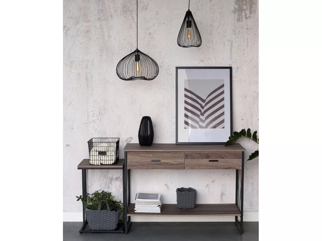 Lampe suspension CONCA Métal Noir