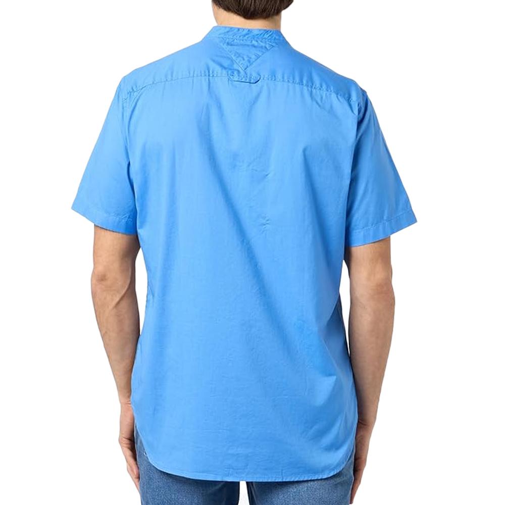 Tommy Hilfiger Chemisette Bleu Homme Tommy Hilfiger Flex Poplin Mao