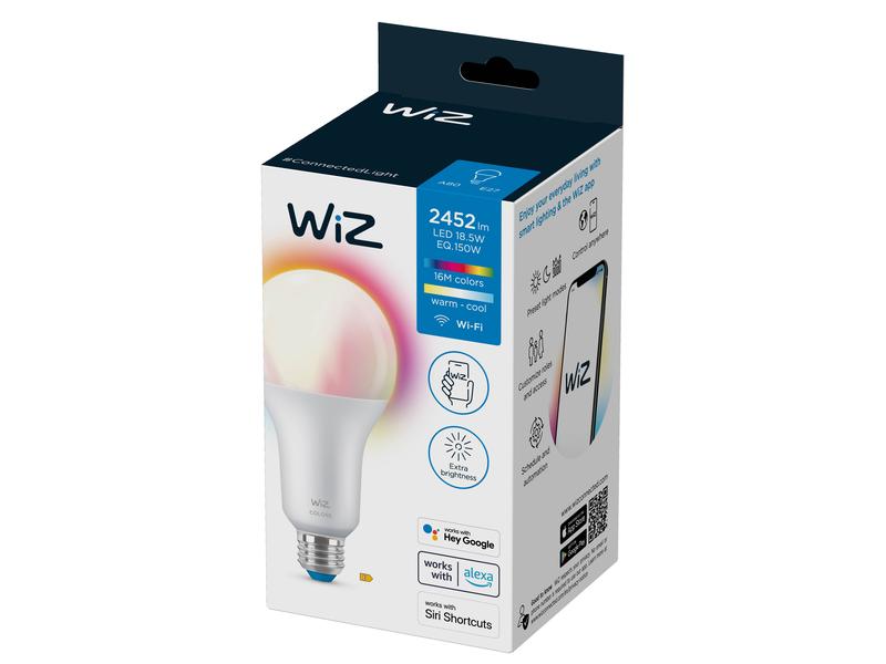 WiZ Leuchtmittel 18.5W(150W) E27 A80 Tunable White&Color Smartes Leuchtmittel, steuerbar über Matter, WLAN