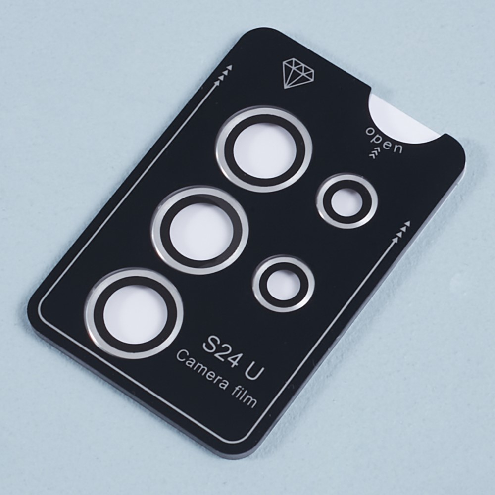 Samsung Galaxy S24 Ultra Kameraschutz Objektiv Ring Protector Abdeckung - Silber