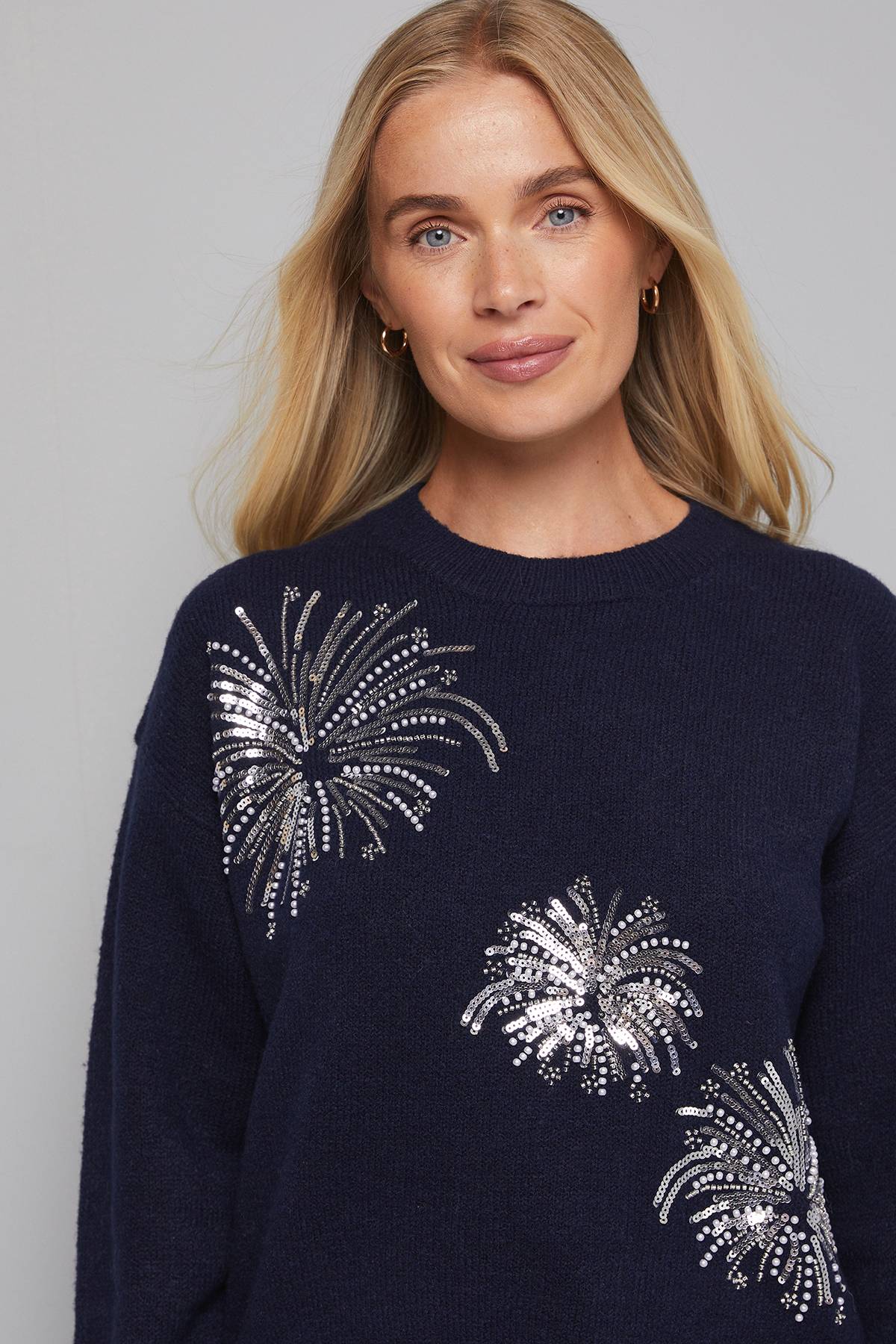 Wallis synthétiquell Petite à Sequins Motif Feu d'Artifice