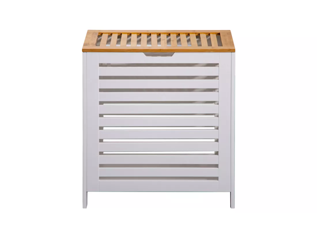 Panier de bain MDF Bambu Blanc Marron Vêtements sales