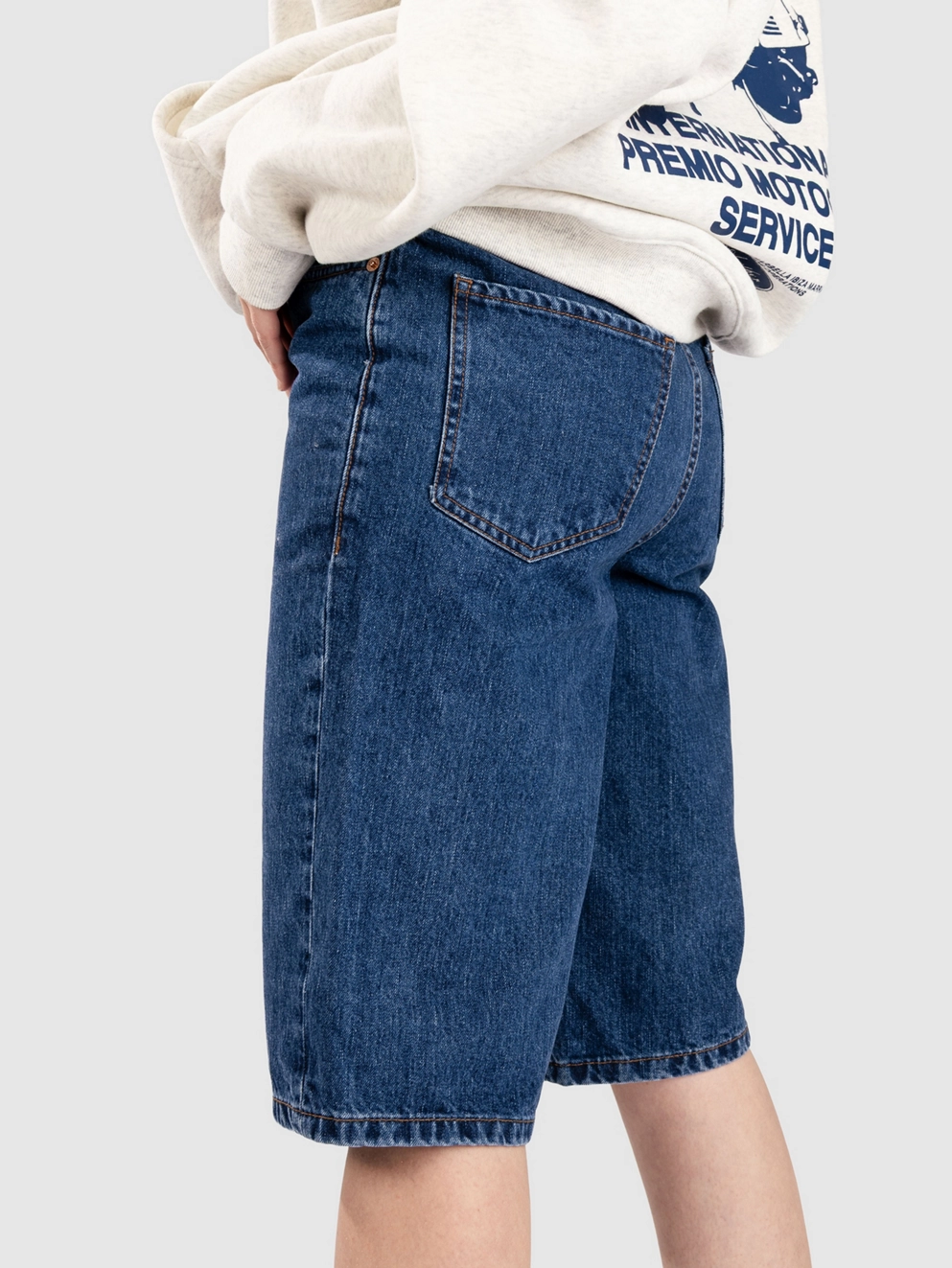 Solid SDTOMMY Shorts middle blue denim