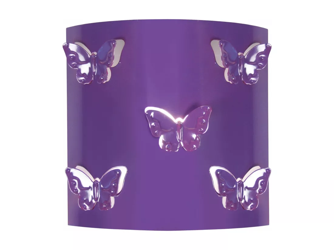 Applique enfant métal violet 8cm.