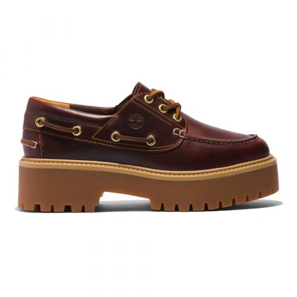 Timberland Stone Street 3 Eye Boat Shoes Castanho 38 Mulher