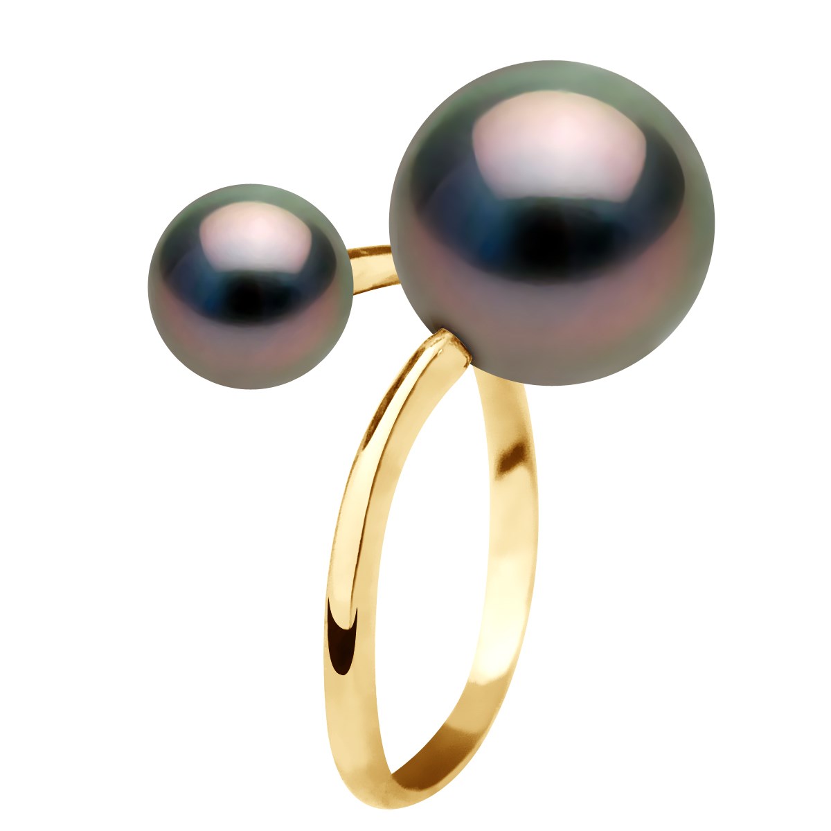 Bague Stella Jonc Perle de Tahiti 11-12 mm - Or Jaune