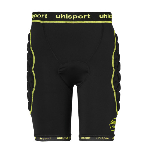 Calção acolchoado Bionikframe preto/amarelo fluorescente Uhlsport