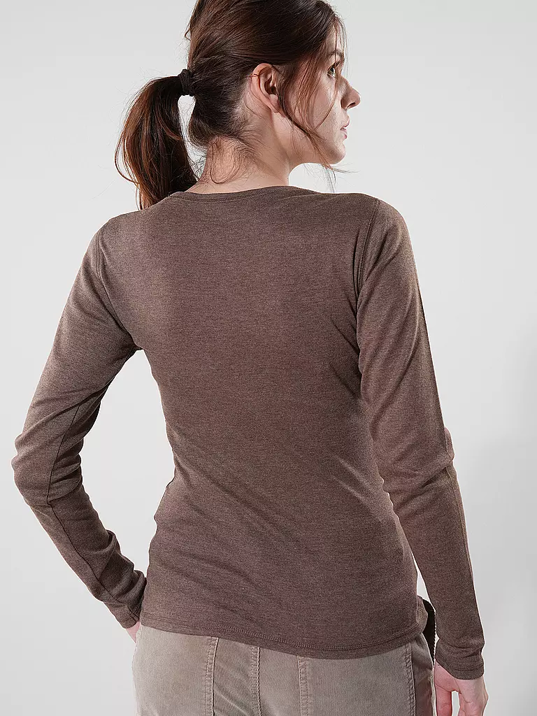 OPUS Langarmshirt SORANA braun