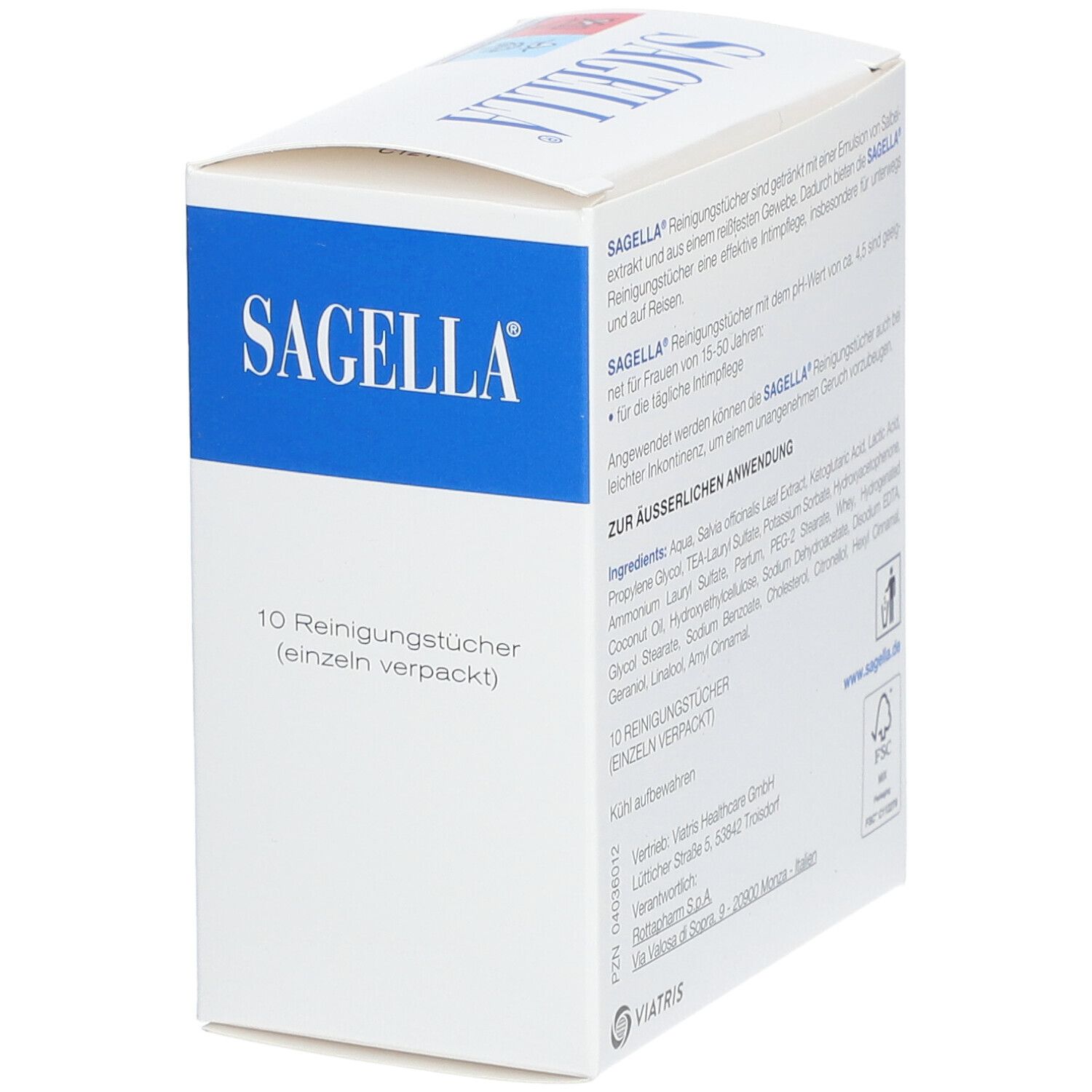 SAGELLA pH 4,5 Intim-Reinigungstücher