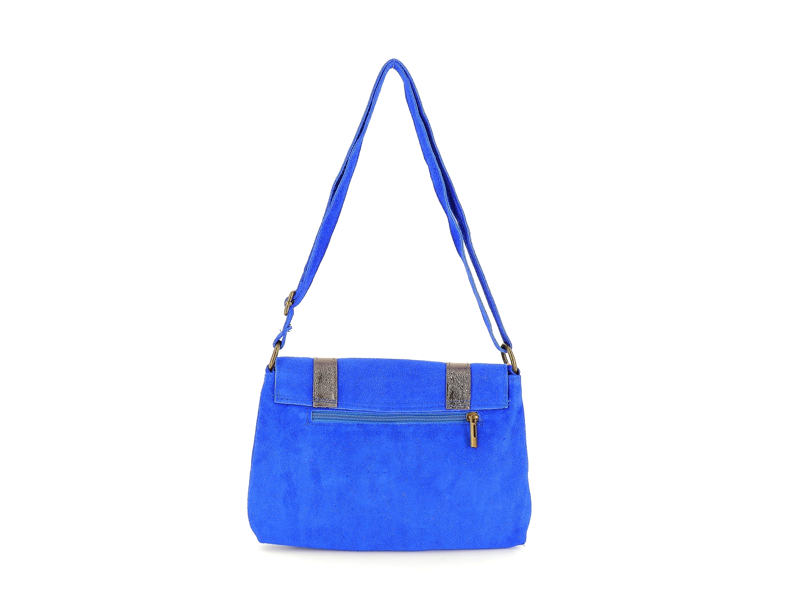 L brand-248 B SAC CUIR Cuir Bleu roi