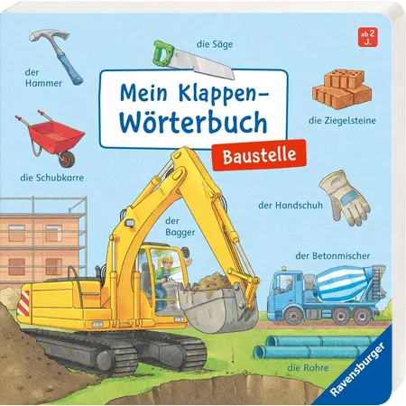 Ravensburger Pappbilderbuch - Klappen-Wörterbuch: Baustelle