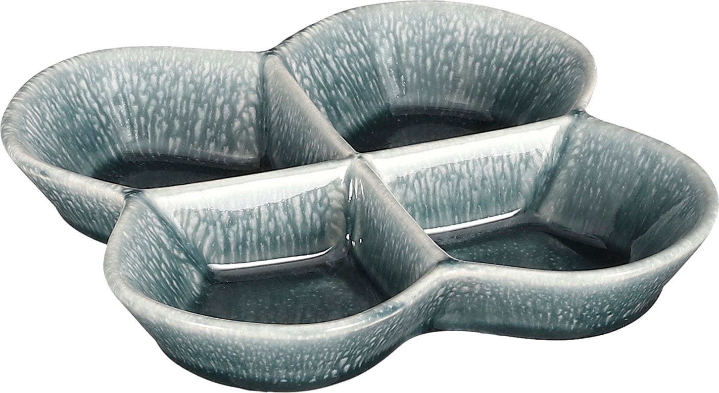 Mica Decorations schaal Rhea petrol D 13,5 H 2 cm