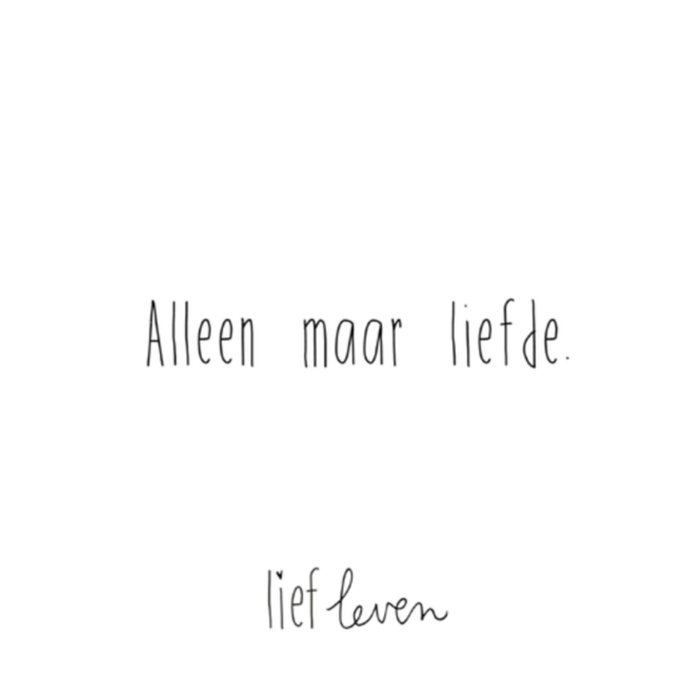 Lief Leven | Denken aan kaart | alleen maar liefde