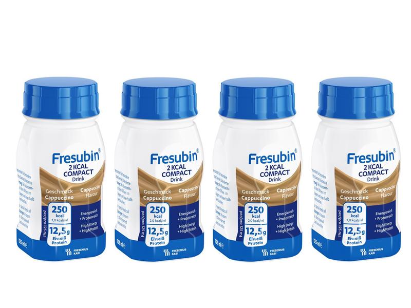 Fresubin 2 kcal Compact Drink Cappuccino 4 x 125 ml Hochkalorische Trinknahrung für besondere medizinische Zwecke