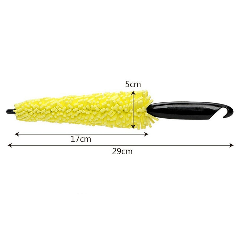 (29x4.5cm) Universal Reiniger Felgen Bürste Auto Pflege Schwamm - Gelb