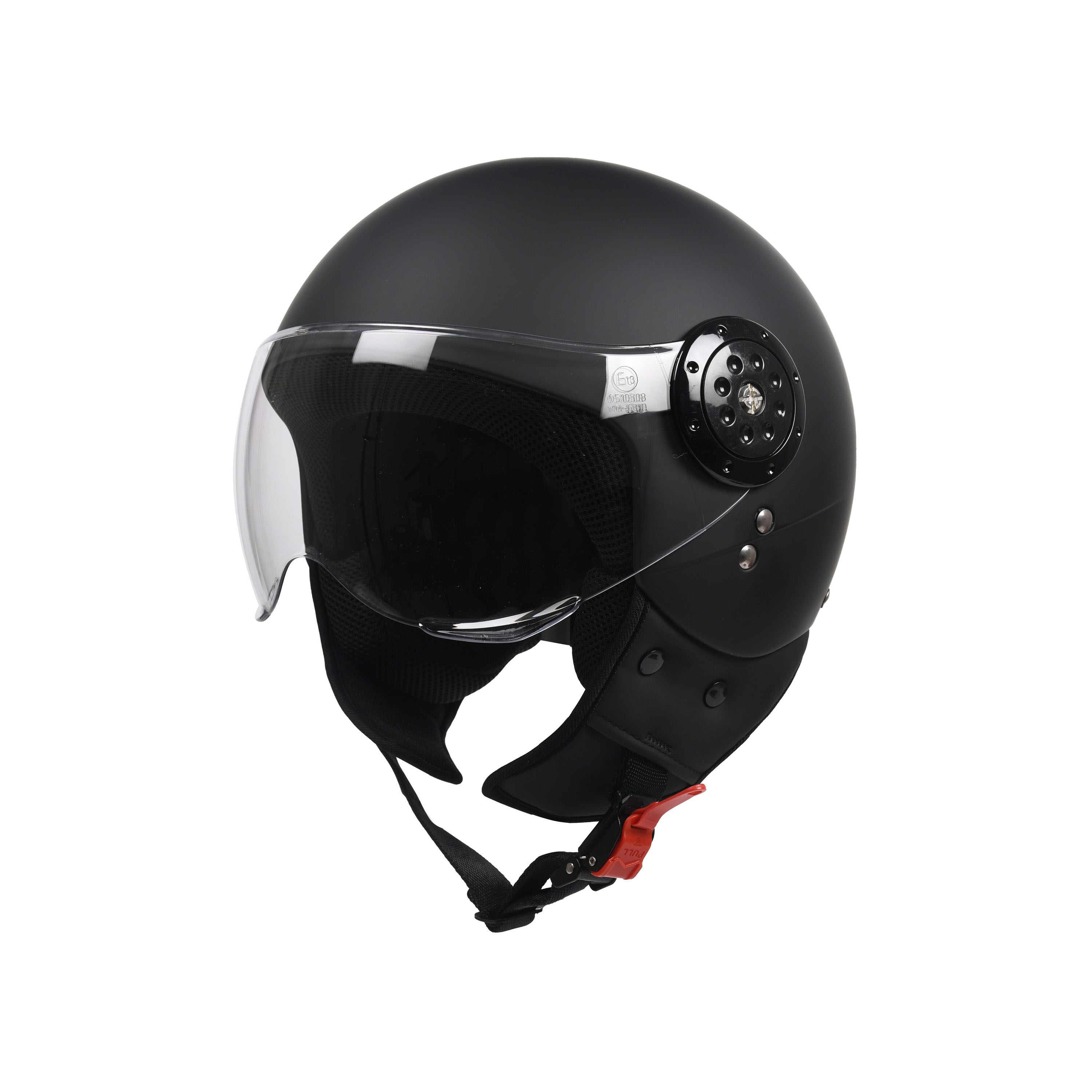 Motorrad Jethelm schwarz matt Grösse 57/58