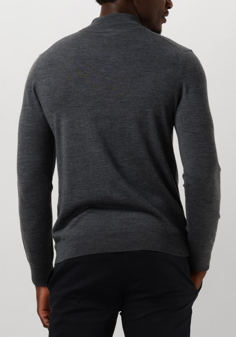 grijze profuomo trui pullover mock