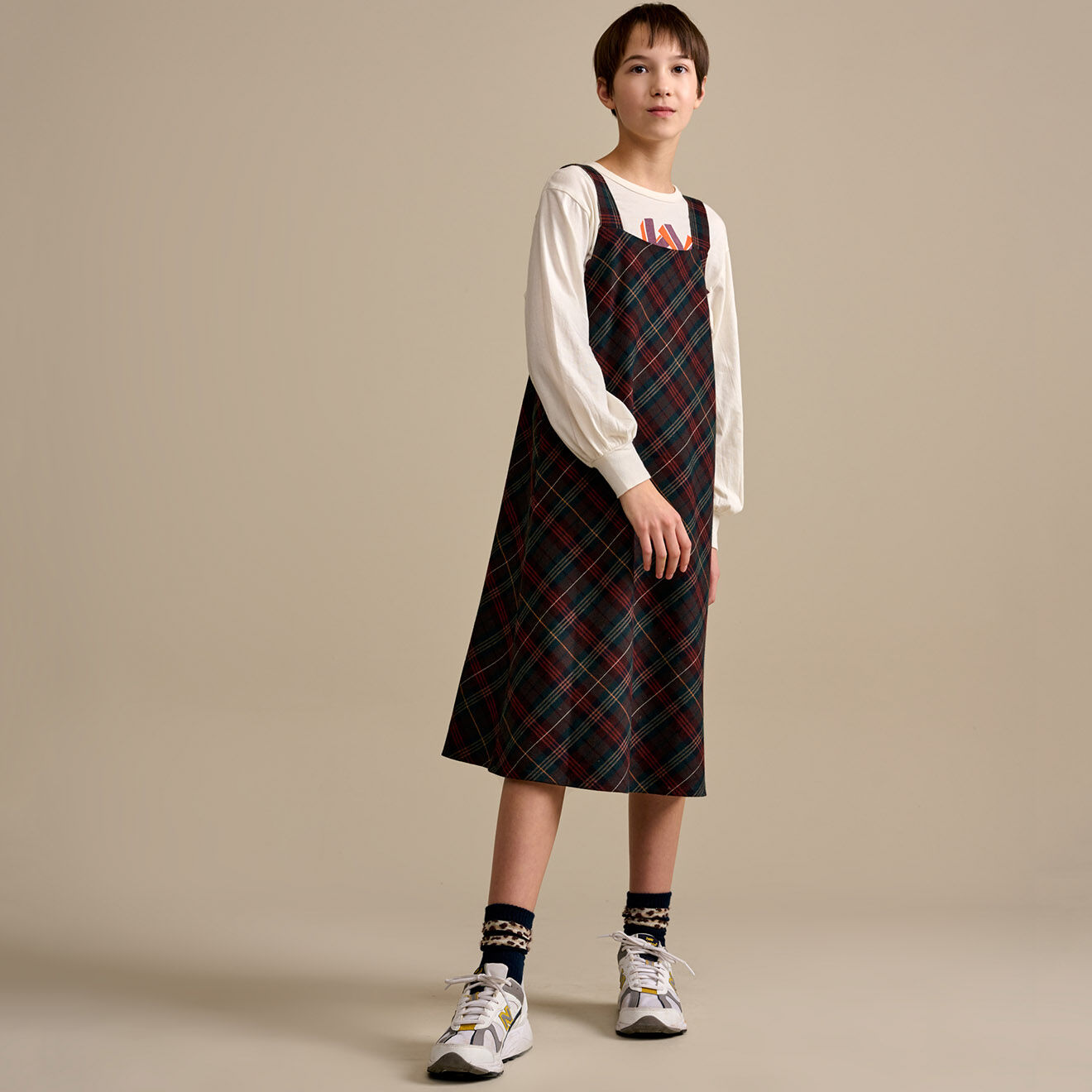 Bellerose Robe tablier Sharp à carreaux multicolore