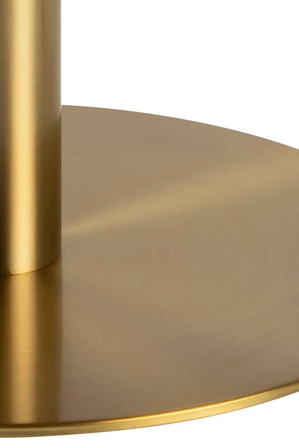 Corby spisebord Marmor bordplate med messingfarget understell