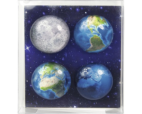 Decoratieve ronde aardmagneten, set van 4
