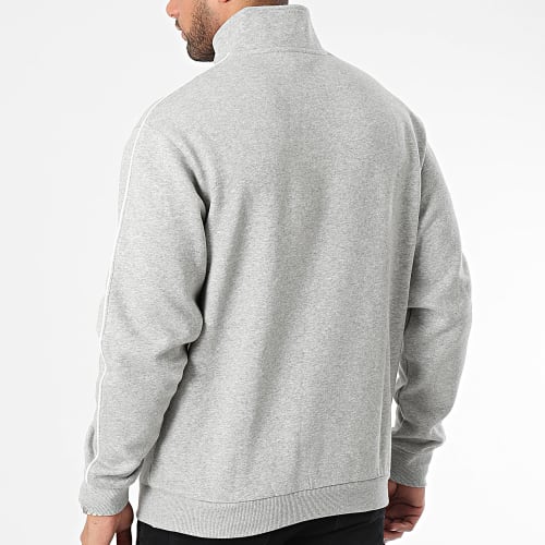 Sweat Col Zippé Quarter Gris Chiné