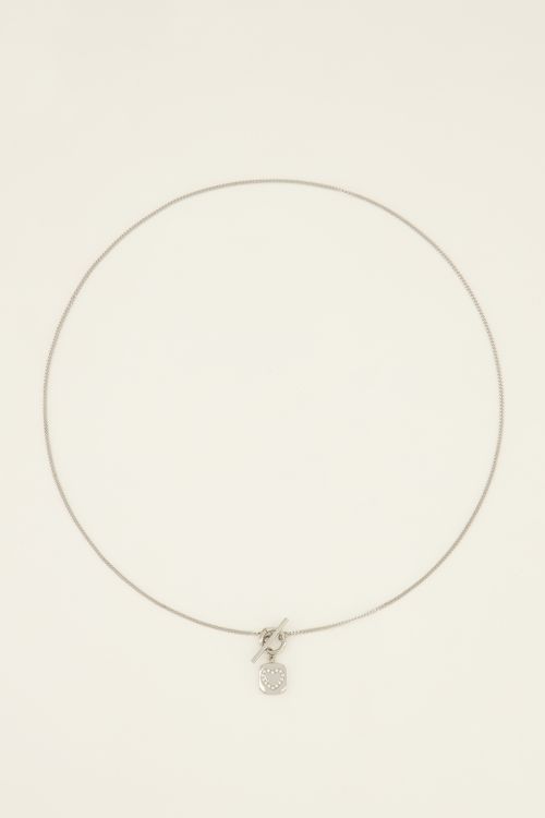Sunchasers ketting met slotje & hart strass bedel