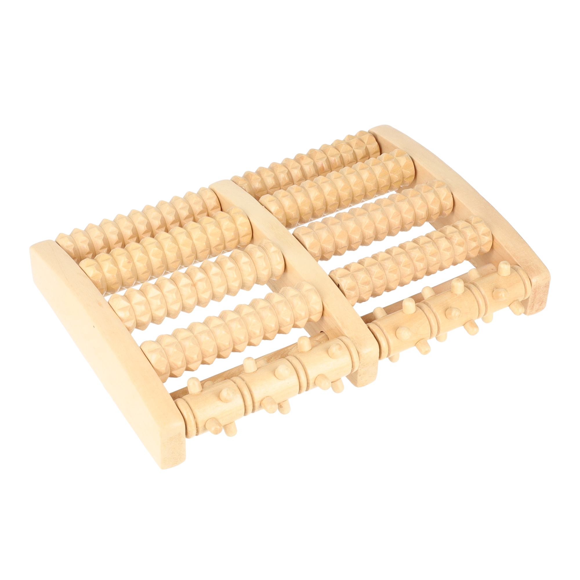 (27x18x4cm) Entspannende Holz Fuss Massage Rolle - Beige
