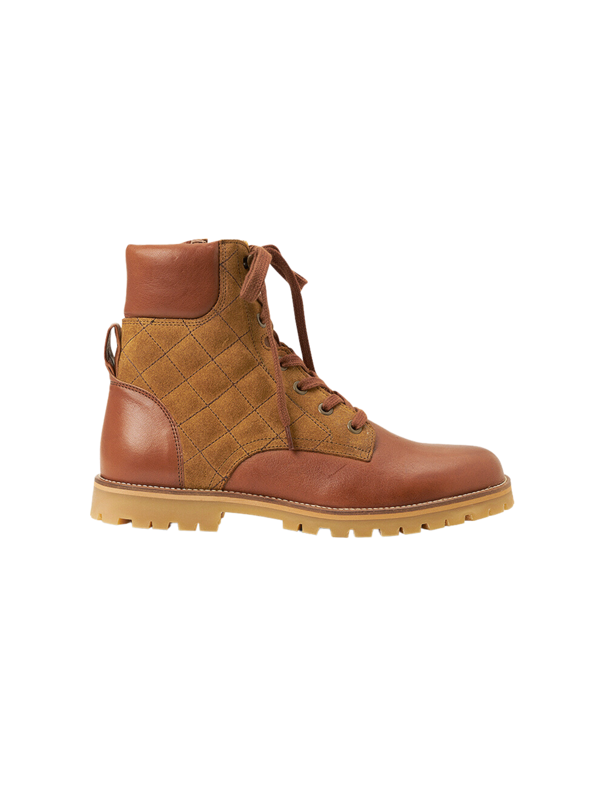 Quilted Saga Boot - Amber suede