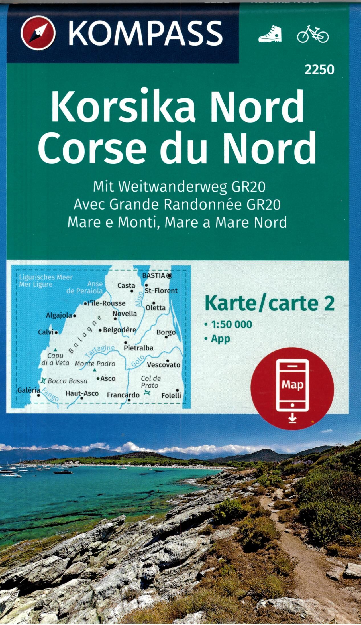 KOMPASS - 2250 CORSE DU NORD 1 50 000