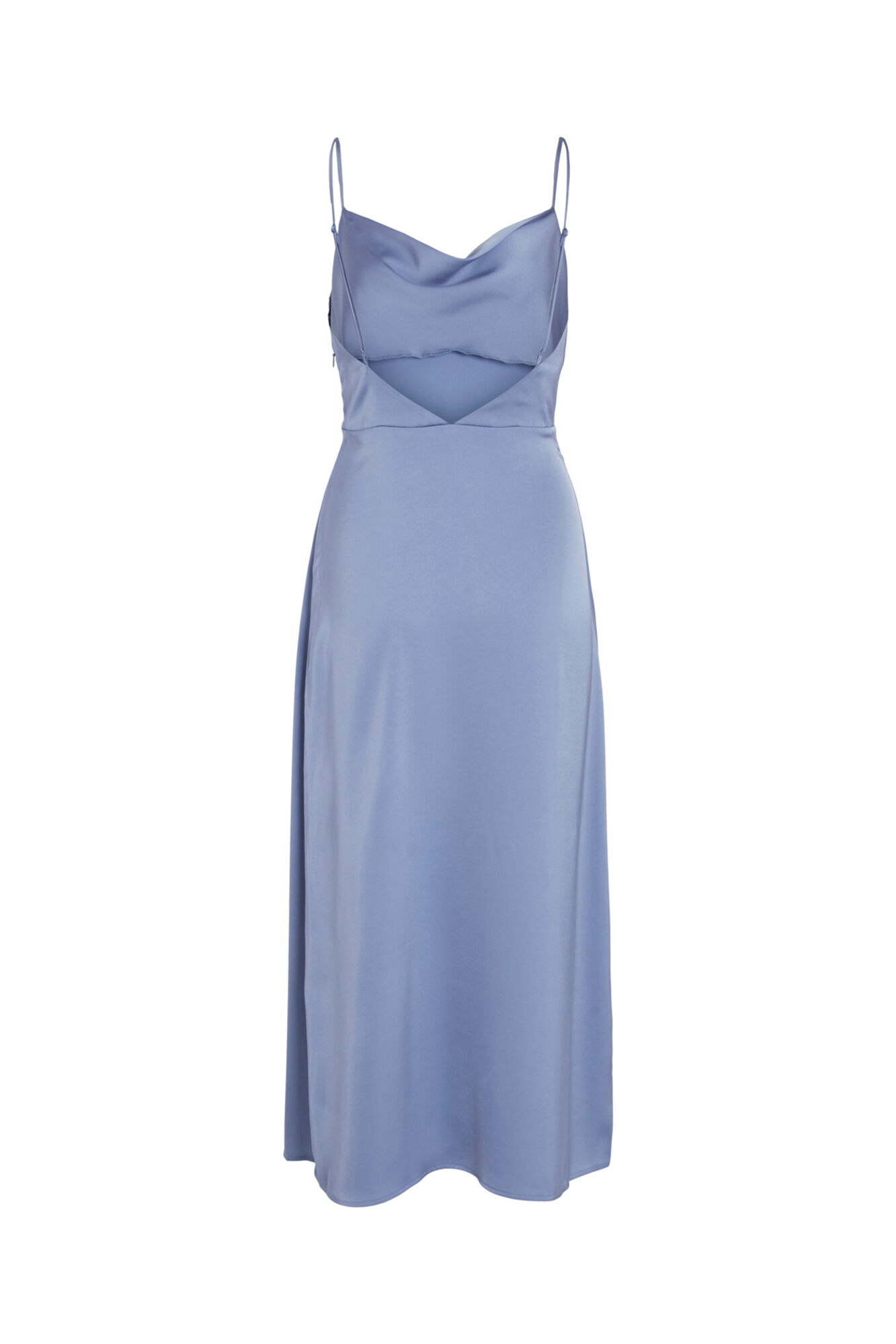 Vestido de lingerie com alças finas - Azul