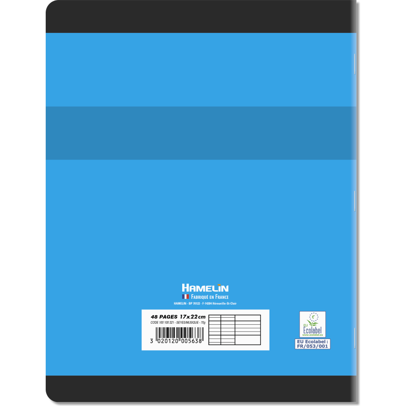 Cahier De Musique Conquerant 7 Agrafe 170X220 48P 70-90G Seyes/Musique Assorti