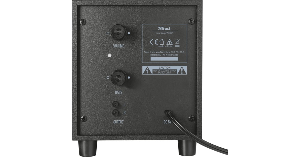 TrustAvora 2.1 Subwoofer Speaker set pc-luidspreker  (Zwart, 20442)