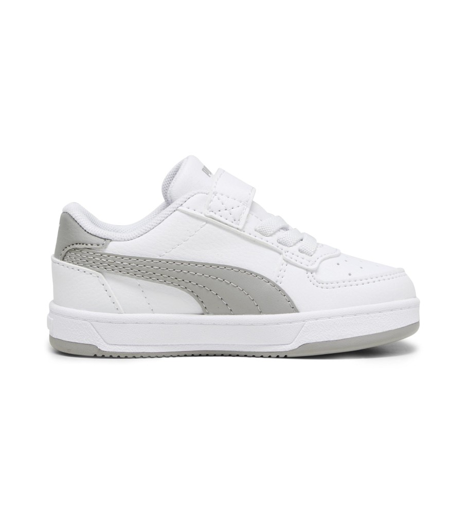 Tênis Puma Caven 2.0, branco e cinza.