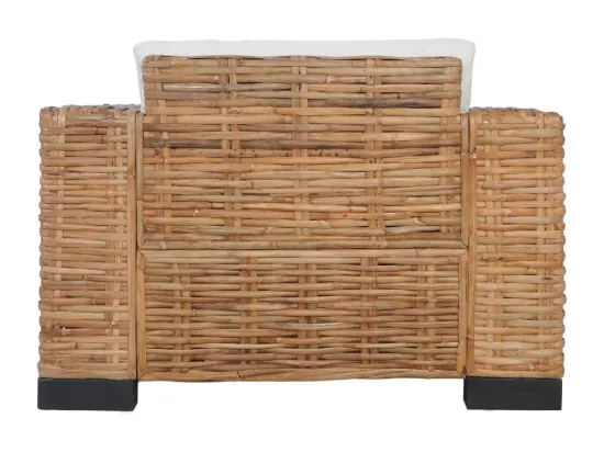 Fauteuil avec coussins Rotin naturel