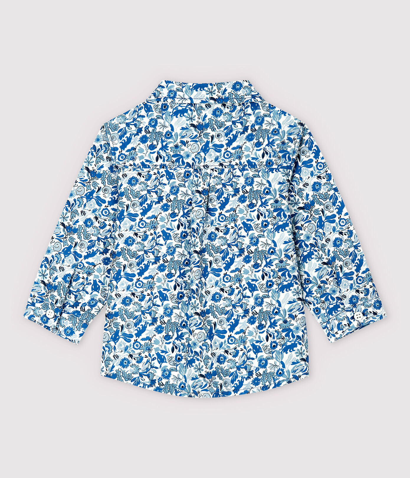 Chemise manches longues en popeline bébé garçon