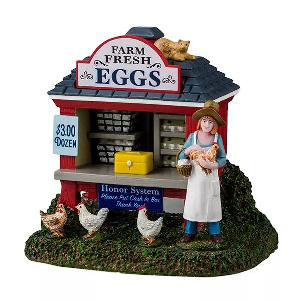 Personnages Lemax Stand d'œufs de poules